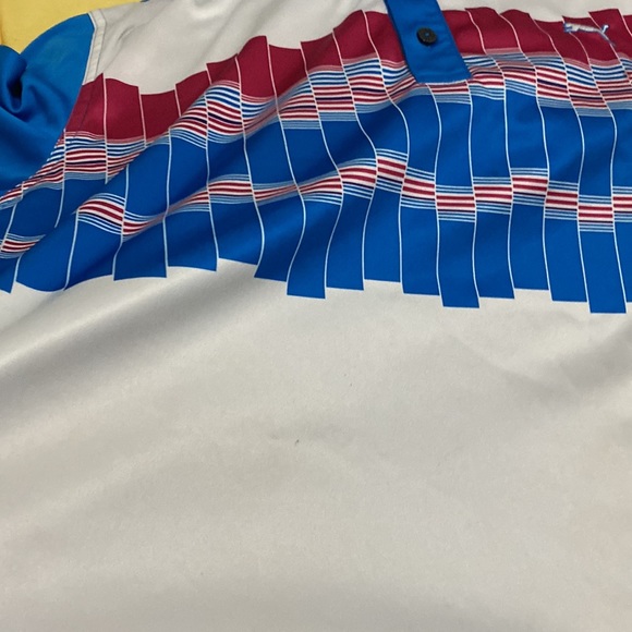 Puma Golf Performance GRAPHIC TECH Polo Dry Cell Shirt~Men size M - Picture 10 of 10